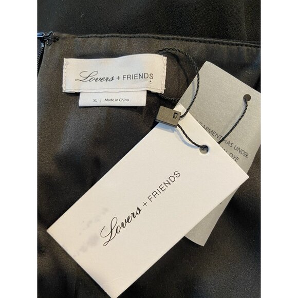 NWT Lovers + Friends Sidney Mini Dress Cross Straps Little Black Dress XL New - Picture 4 of 6